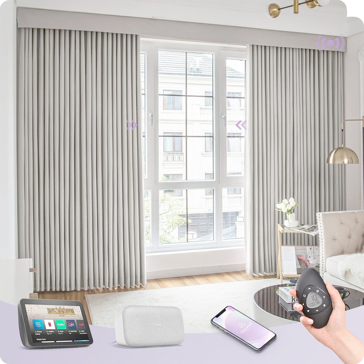 Bảng giá rèm cửa vải gấm thông minh tự động cho nhà ở