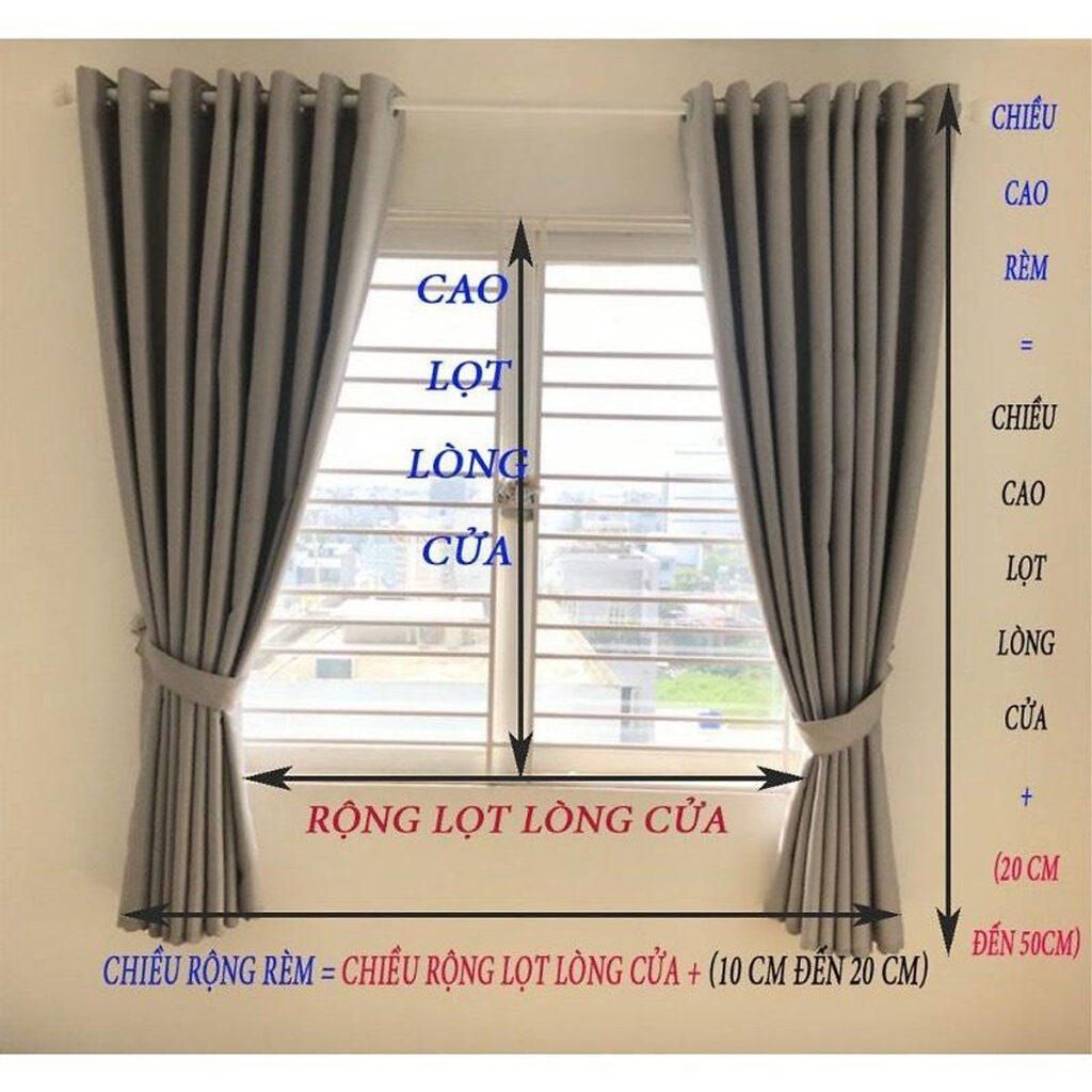 Cách tính vải may rèm chính xác cho cửa sổ 2025