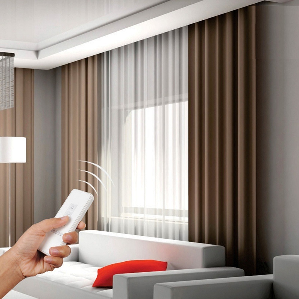 Điều khiển rèm cửa tự động qua wifi cho phòng khách 2025