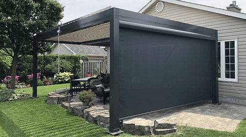 Rèm che nắng mưa ngoài trời thông minh điều khiển từ xa