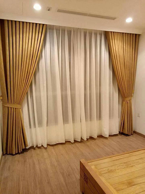 Rèm chống nóng polyester cản sáng 100% cho cửa sổ