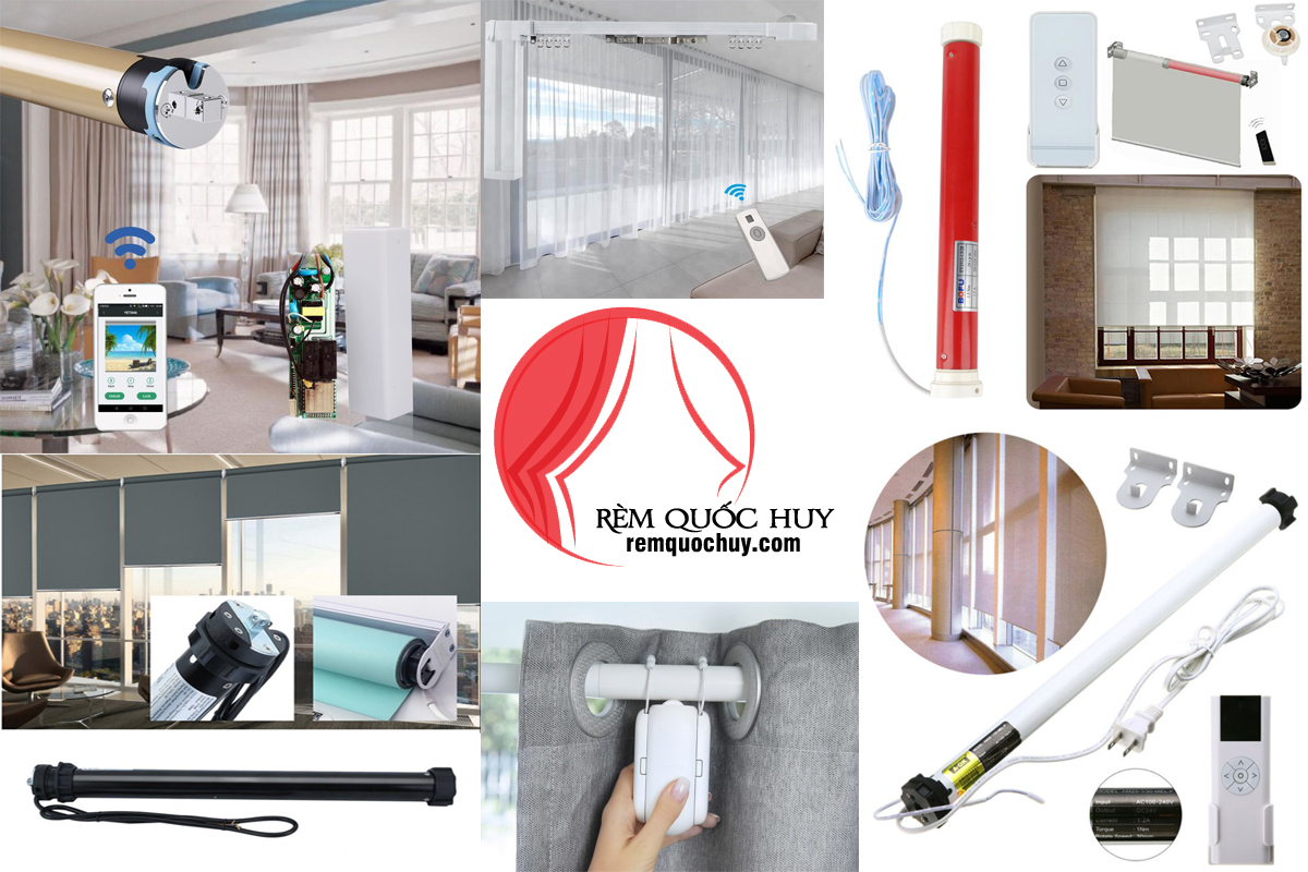 Rèm cửa thông minh cao cấp Somfy cho phòng khách sang trọng