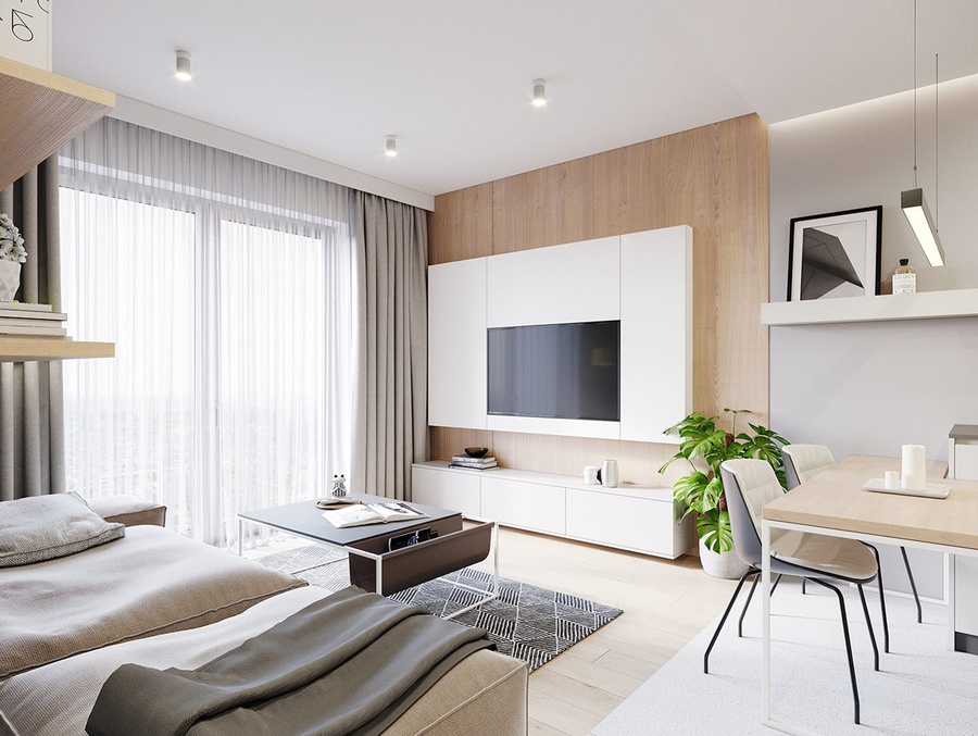 Thiết kế rèm cửa hiện đại cho phòng khách sang trọng