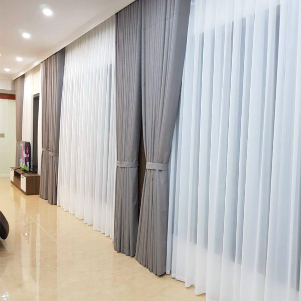 Rèm 2 lớp hiện đại cho phòng khách 2025