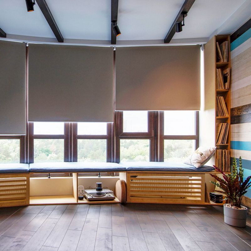 Rèm cuốn che nắng polyester cản sáng cho cửa sổ phòng ngủ