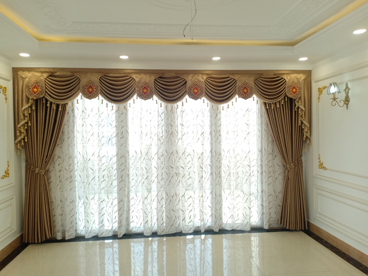 Vải rèm cửa chống nắng polyester cản sáng 100% 2025