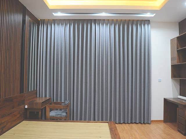 Màn xếp ly vải cao cấp cho phòng khách sang trọng