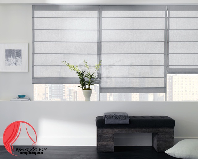 Thiết kế rèm Roman xếp lớp, mang phong cách châu Âu
