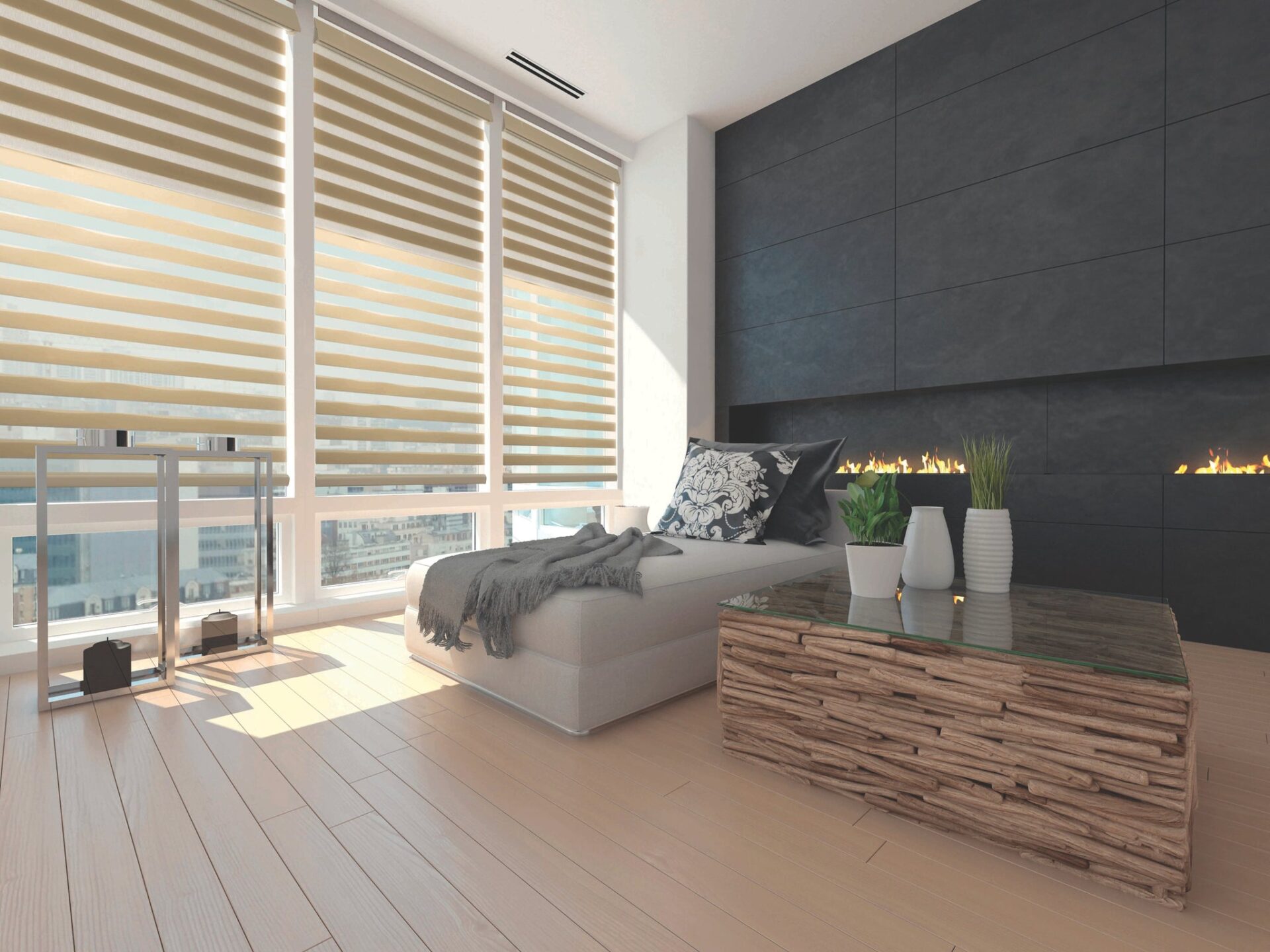 Mẫu rèm cửa cuốn tự động Hàn Quốc đẹp và bền