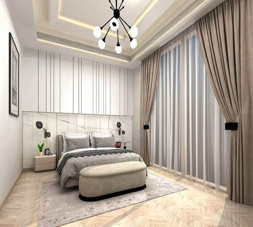 Rèm cửa phòng ấm cúng, hiện đại