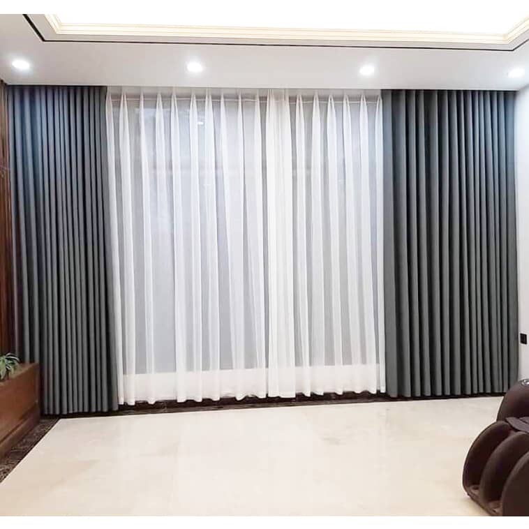 Rèm cửa sổ phòng ngủ 2 lớp gam màu nhẹ nhàng
