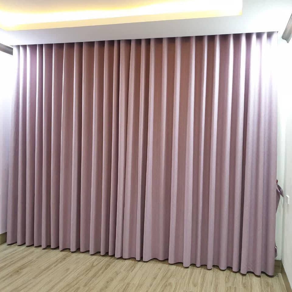Rèm cửa vải bố dày dặn tạo không gian ấm áp