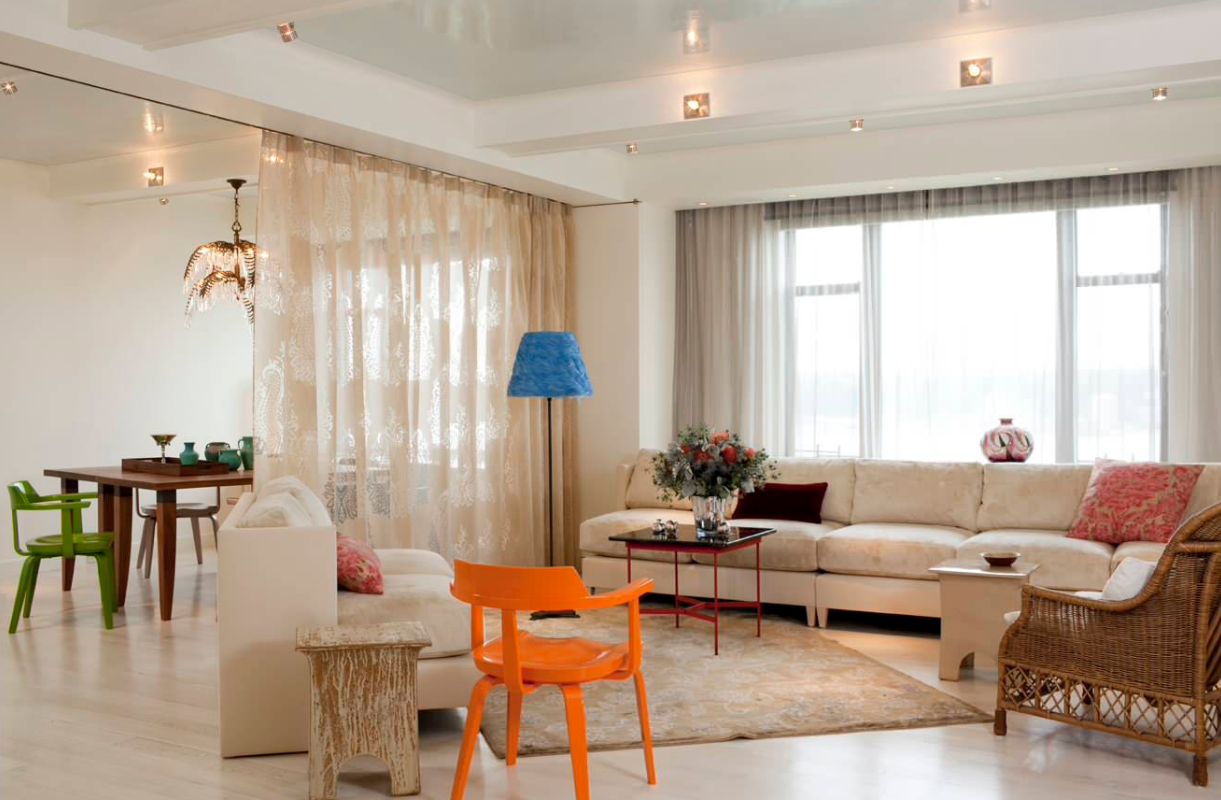Rèm kéo ngăn phòng tự động tiện dụng cho căn hộ nhỏ