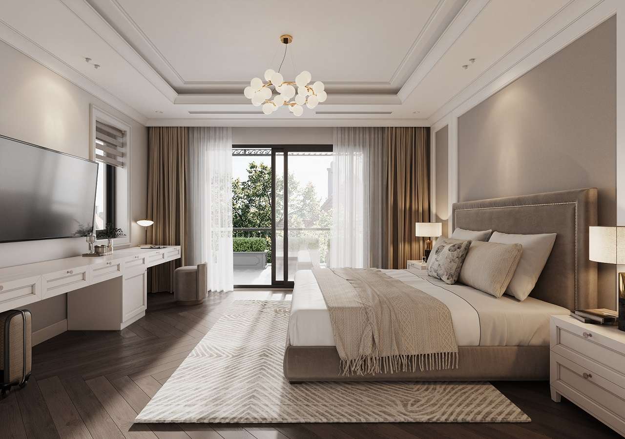 Rèm phòng ngủ hiện đại phù hợp căn hộ chung cư