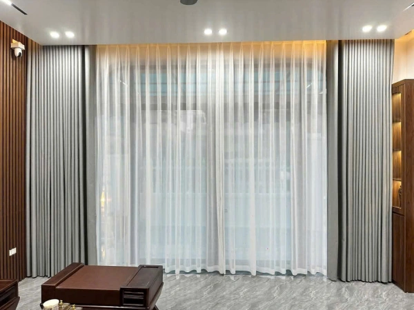 Rèm tân cổ điển cao cấp cho phòng khách biệt thự