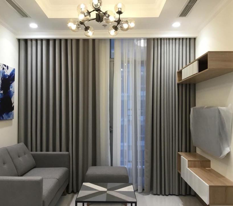 Vải canvas may rèm phong cách tối giản