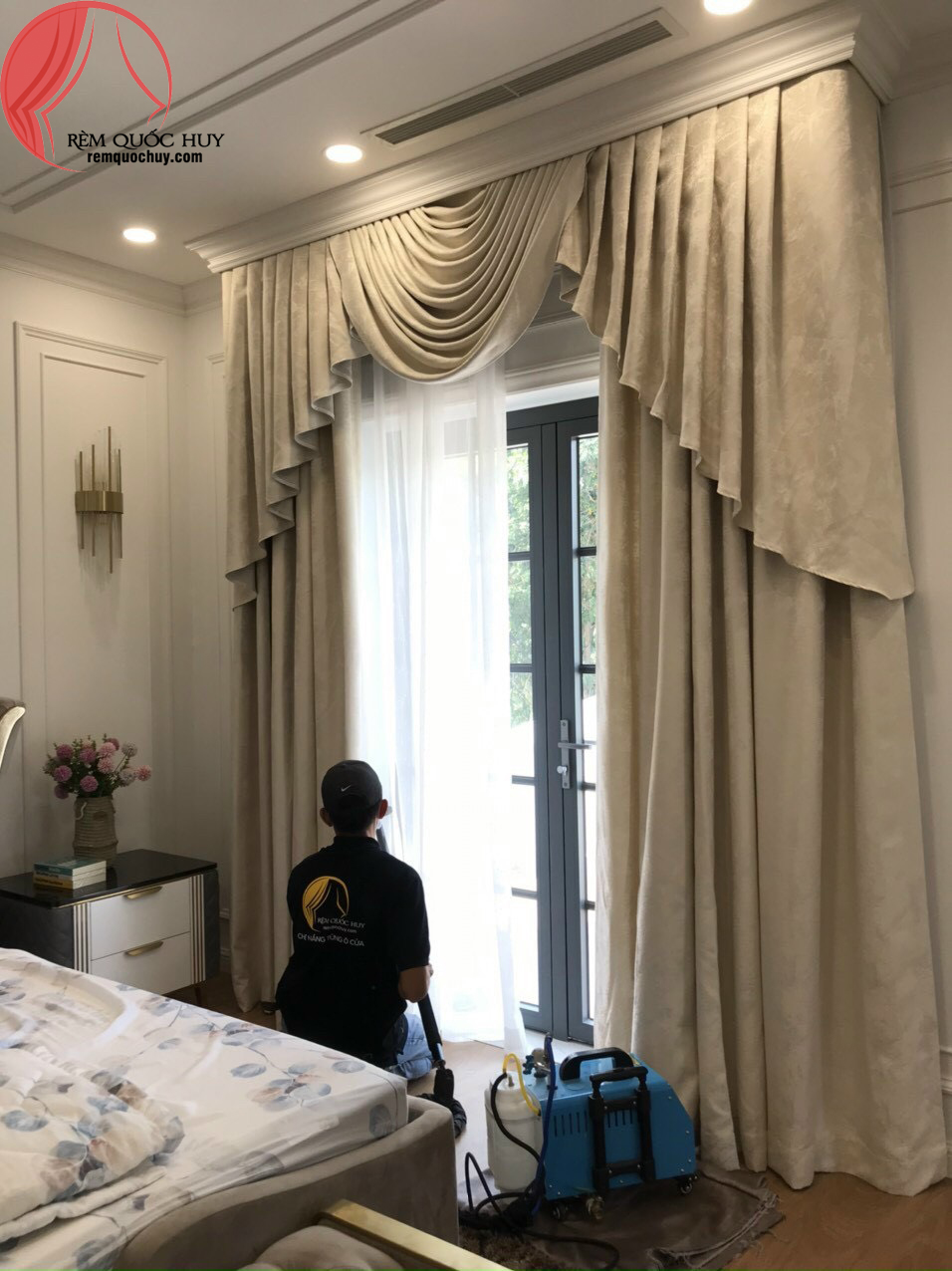 Rèm che cửa chính phong cách Hàn Quốc