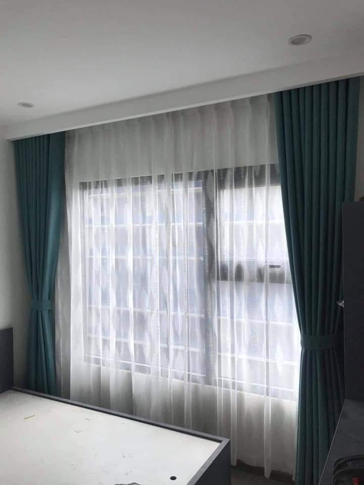 Màn cửa vải bố phong cách vintage sang trọng