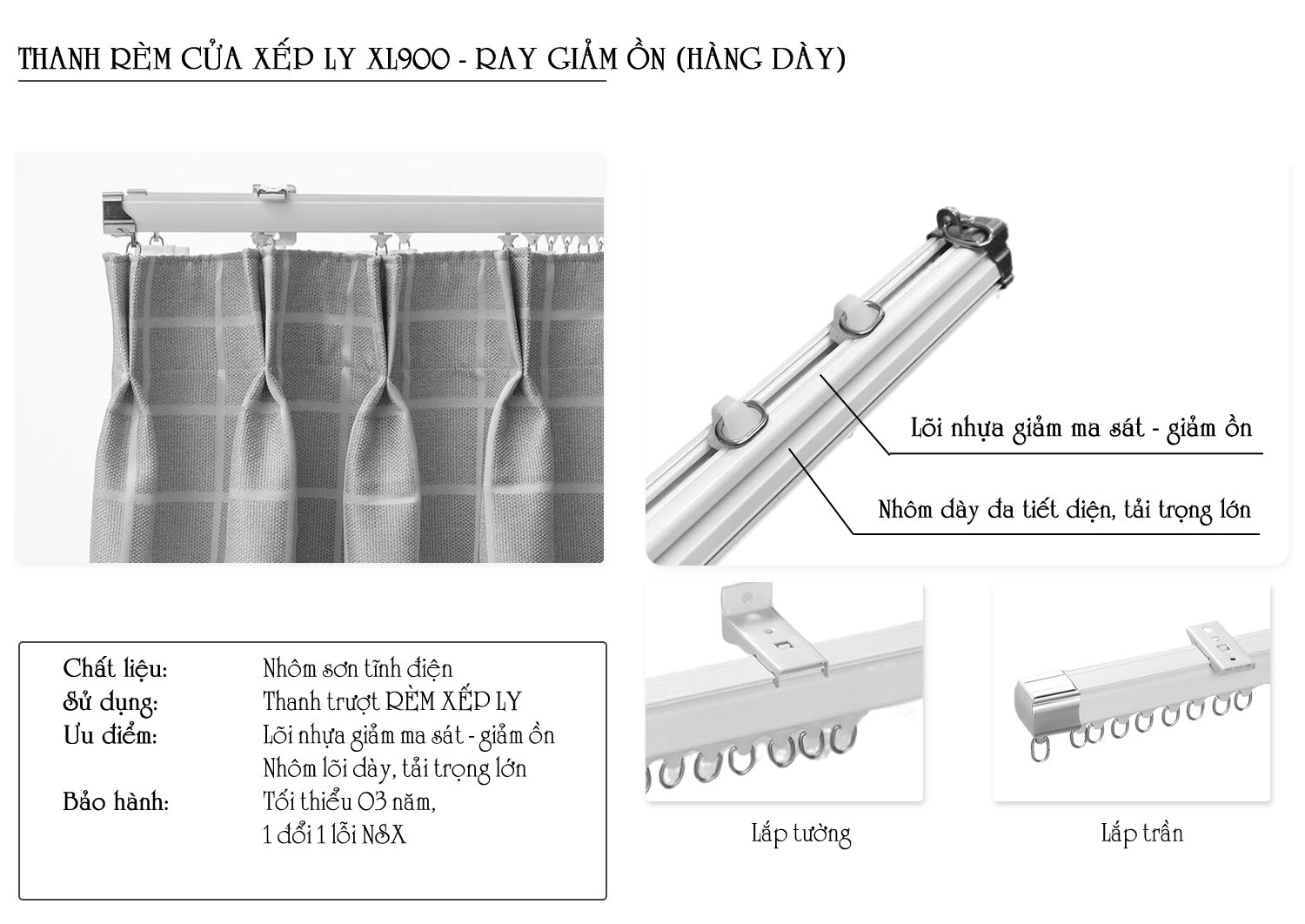 Thiết kế rèm ray trượt sang trọng