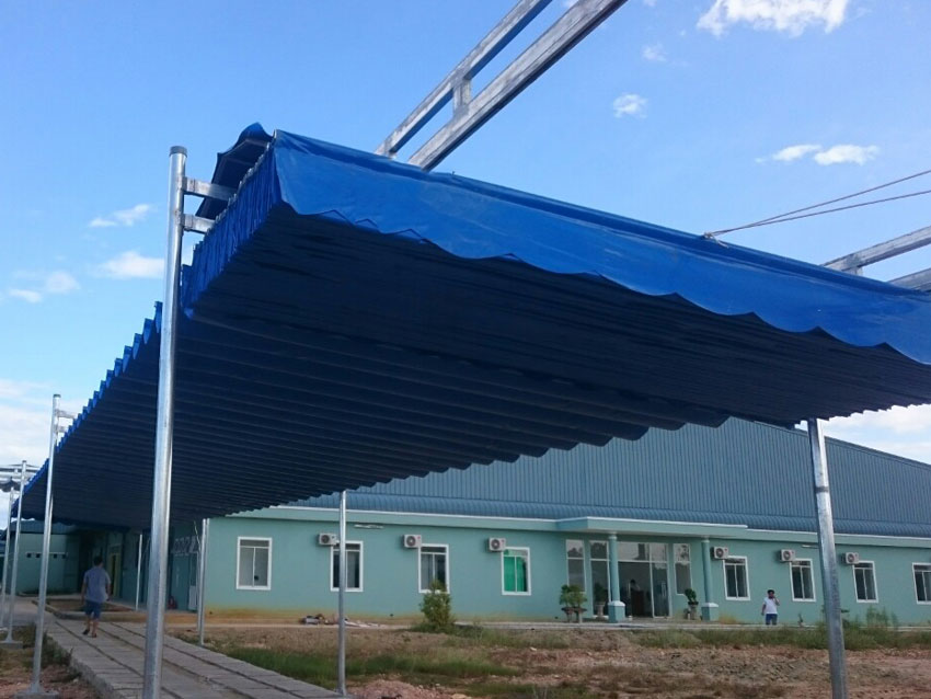 Lắp đặt pergola tự động với hệ thống cảm biến hiện đại