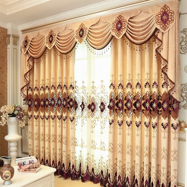 Mẫu rèm cửa cao cấp hoàng gia phong cách châu Âu cổ điển