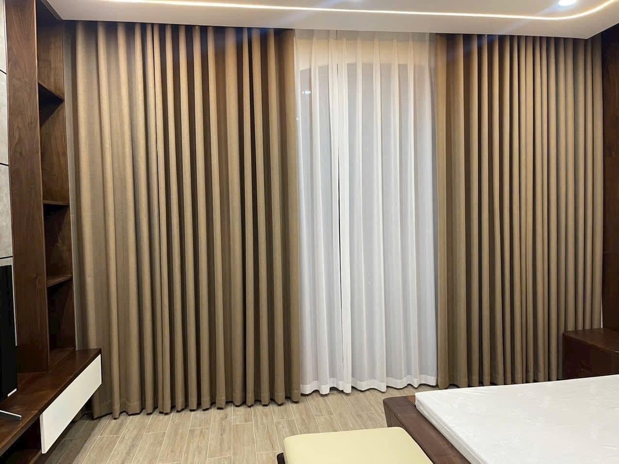 Mẫu rèm ri đô cửa sổ phối ren tinh tế, thẩm mỹ cao