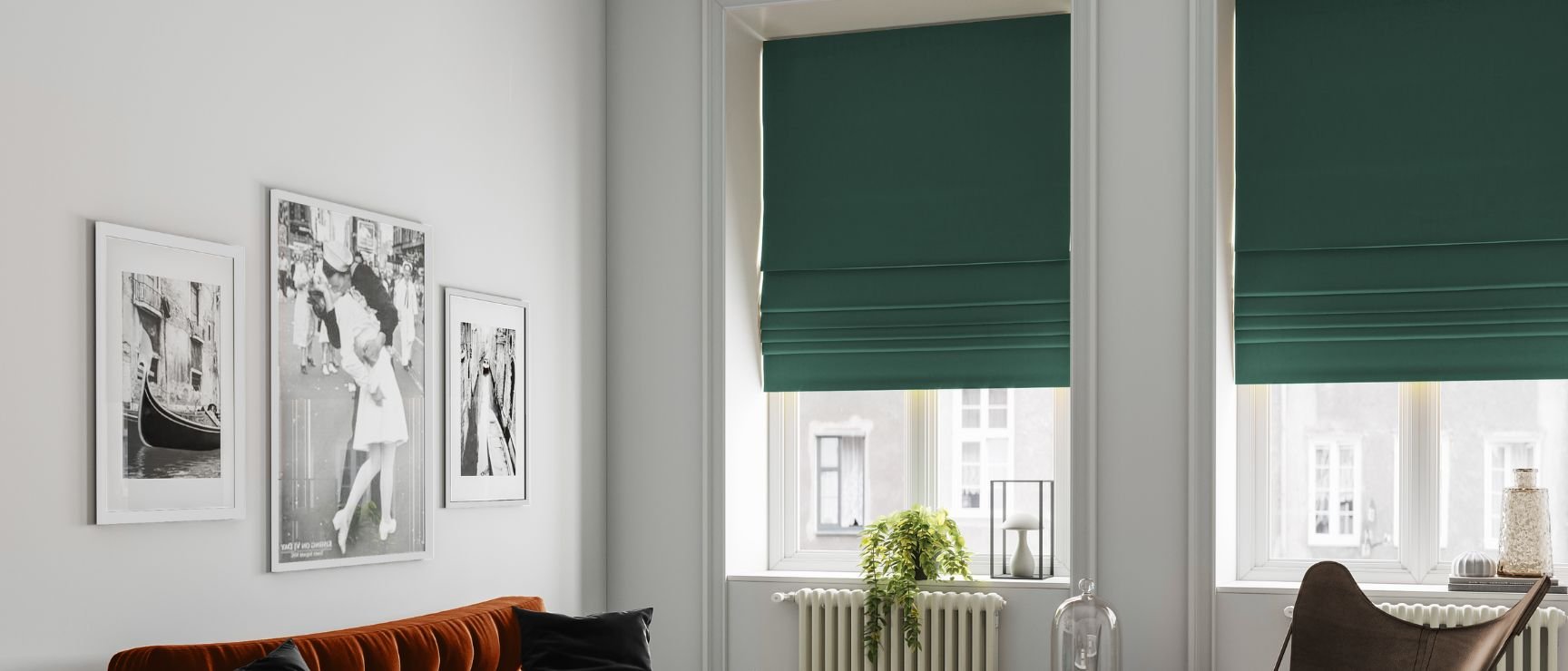 Rèm cửa xếp lớp phong cách hiện đại