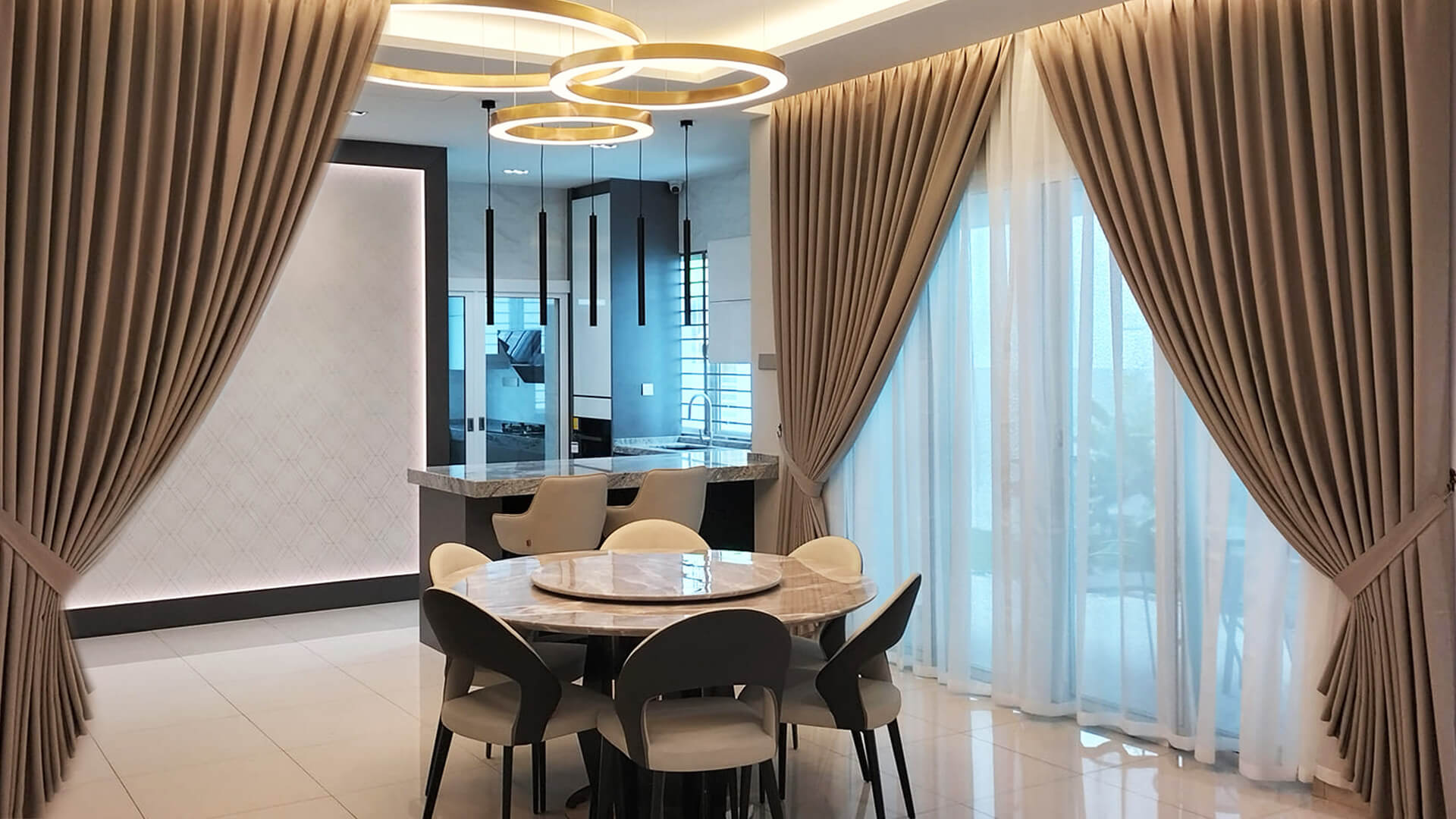 Rèm cửa xếp ly đẹp cho phòng khách cao cấp