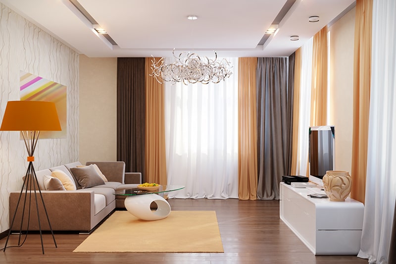Rèm cửa xếp ly vải dày cản sáng tốt