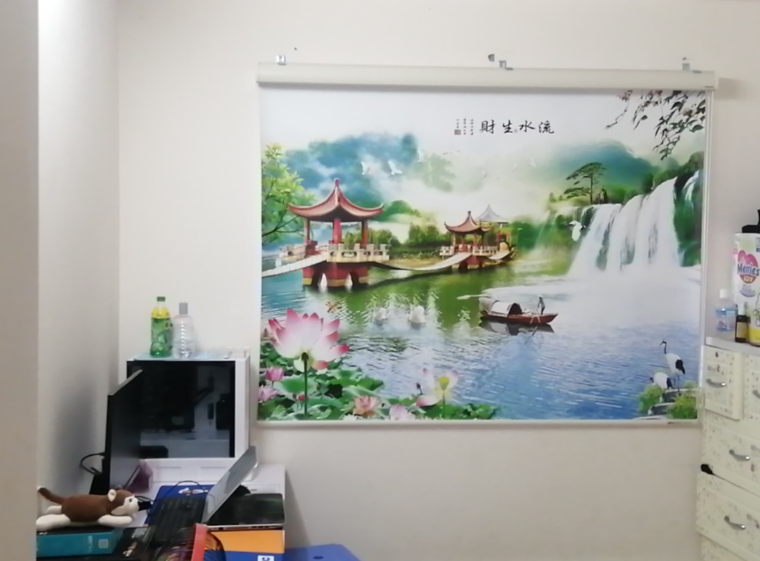 Rèm cuốn cửa sổ in tranh phong cảnh nghệ thuật