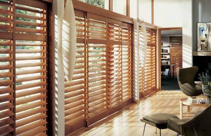 Màn sáo nhựa giả gỗ thiết kế hiện đại cho căn hộ