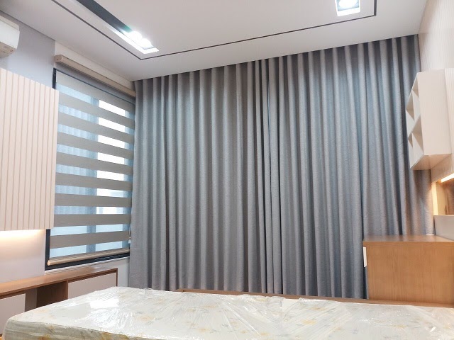 Mẫu rèm vải 1 lớp đơn giản giá rẻ