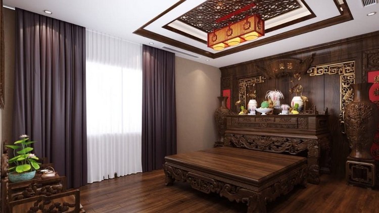Rèm che bàn thờ đẹp, phù hợp không gian thờ cúng
