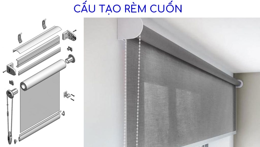 Thanh ống nhôm rèm cuốn nhẹ và an toàn
