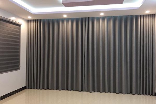 Bộ rèm vải cao cấp nhập khẩu Hàn Quốc cho phòng khách sang trọng