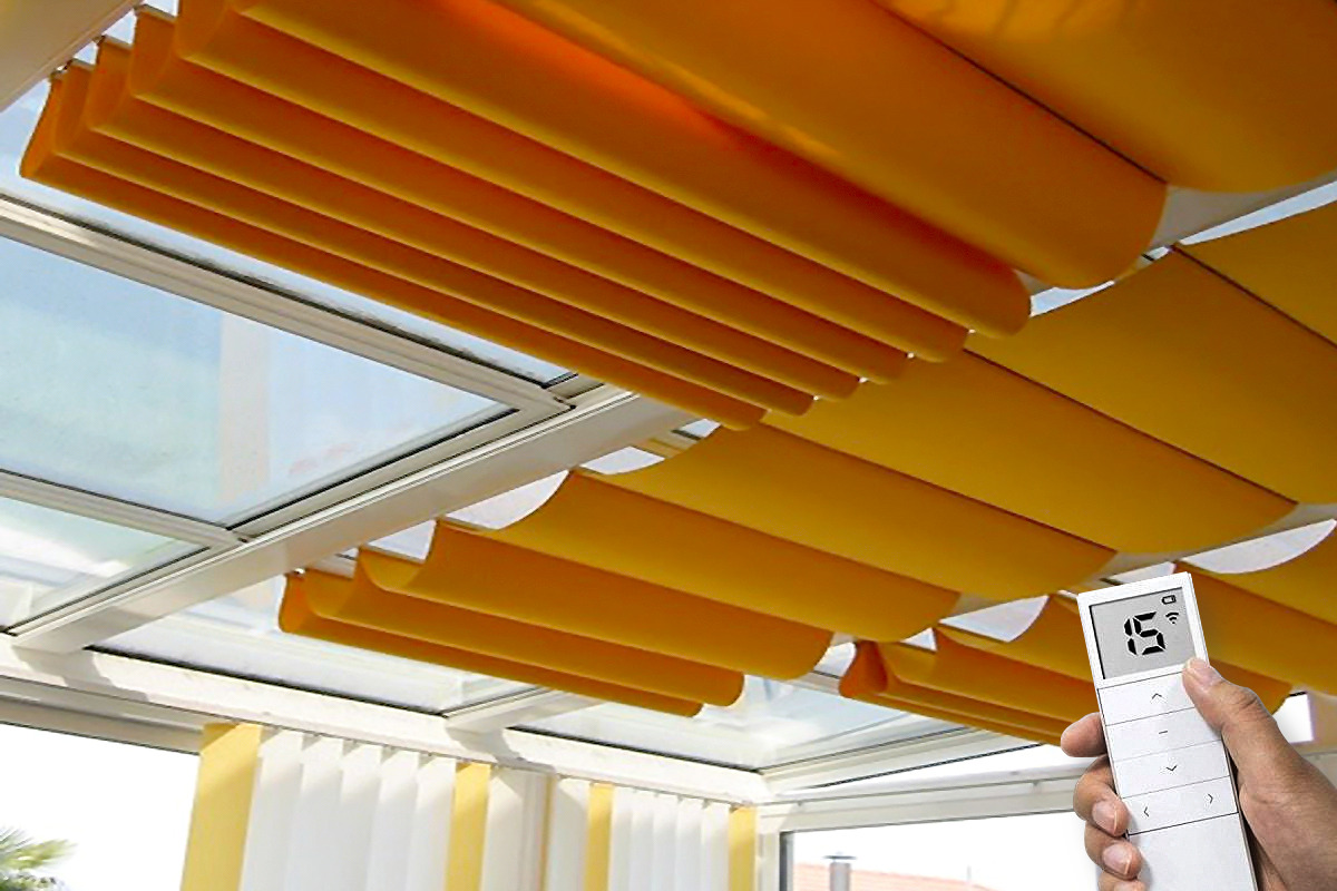 Hệ thống rèm trần uốn cong tự động sang trọng cho mái vòm