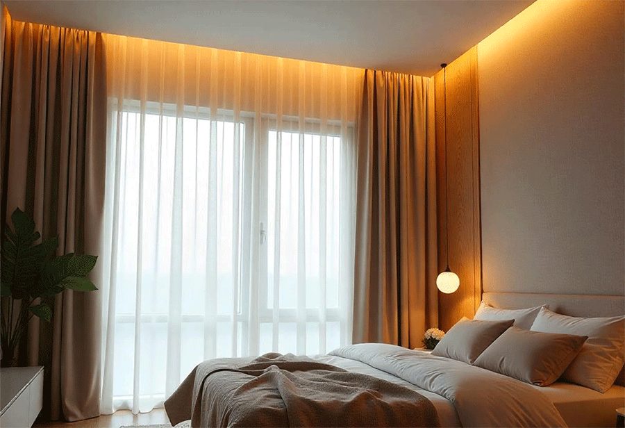 Nên chọn rèm 2 lớp cao cấp loại nào tốt cho phòng khách hiện đại