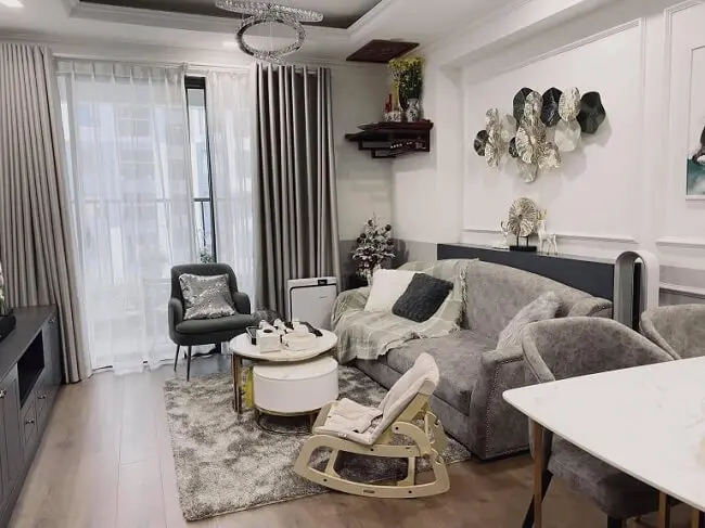 Rèm 2 lớp cao cấp nhập khẩu Hàn Quốc thiết kế tinh tế sang trọng