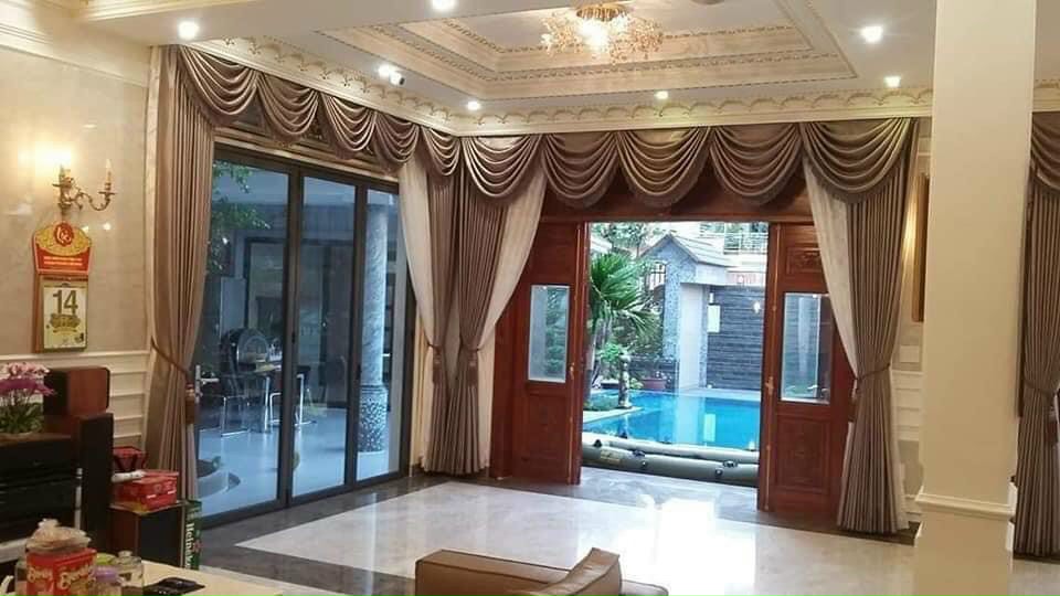 Rèm vải cao cấp cho biệt thự hiện đại mang phong cách châu Âu tinh tế