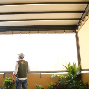 Rèm zipper sân thượng ngoài trời