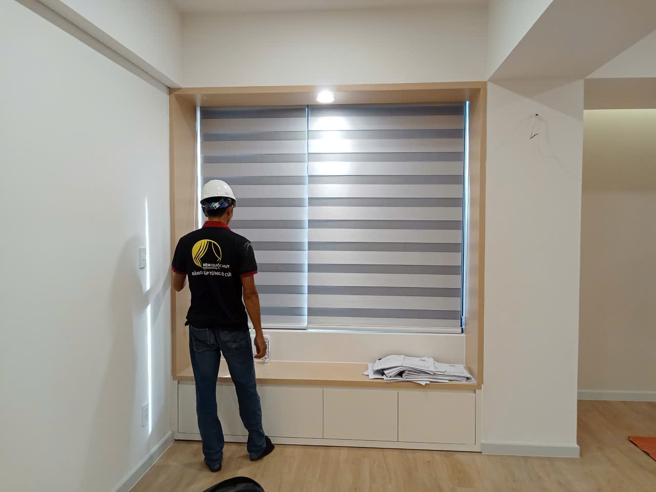 Mẫu rèm cầu vồng cho phòng ngủ ấm áp cản sáng tốt