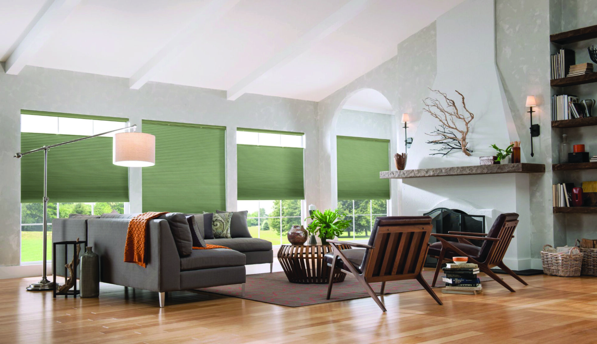 Mẫu rèm tổ ong cho phòng làm việc tại nhà tối ưu ánh sáng