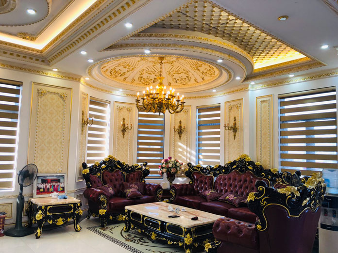 Rèm cầu vồng cho biệt thự cao cấp thiết kế sang trọng