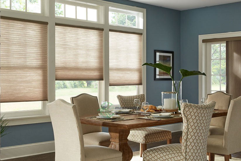 Rèm tổ ong tích hợp lưới chống côn trùng bảo vệ không gian