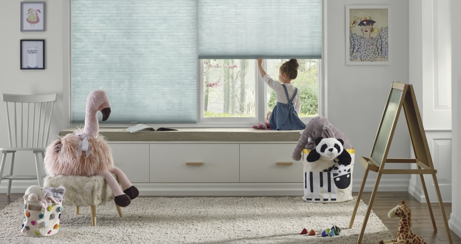 Rèm tổ ong với dây kéo an toàn cho trẻ nhỏ