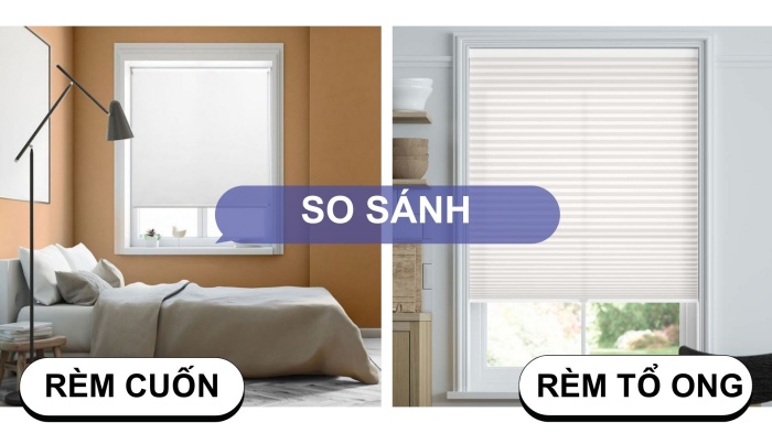 So sánh rèm tổ ong và rèm cuốn trong khả năng cách nhiệt