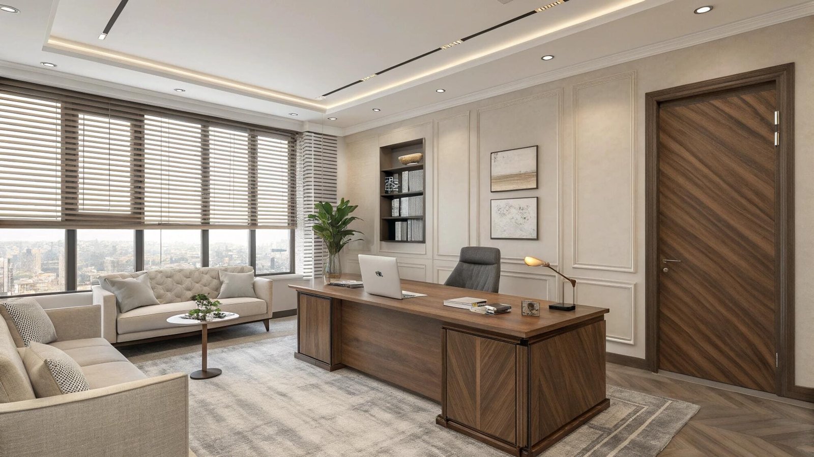 rèm gỗ mang lại năng lượng ấm áp cho phòng khách