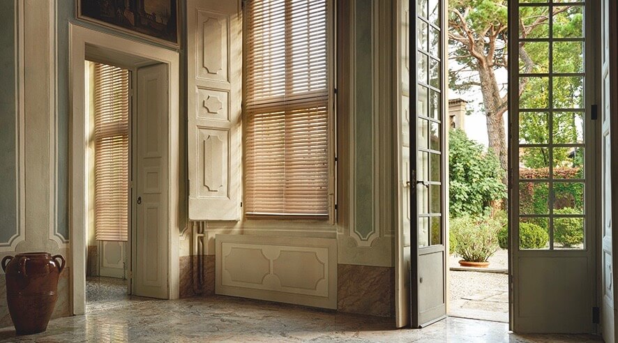 rèm gỗ phong cách Nhật Japandi tối giản cho phòng khách