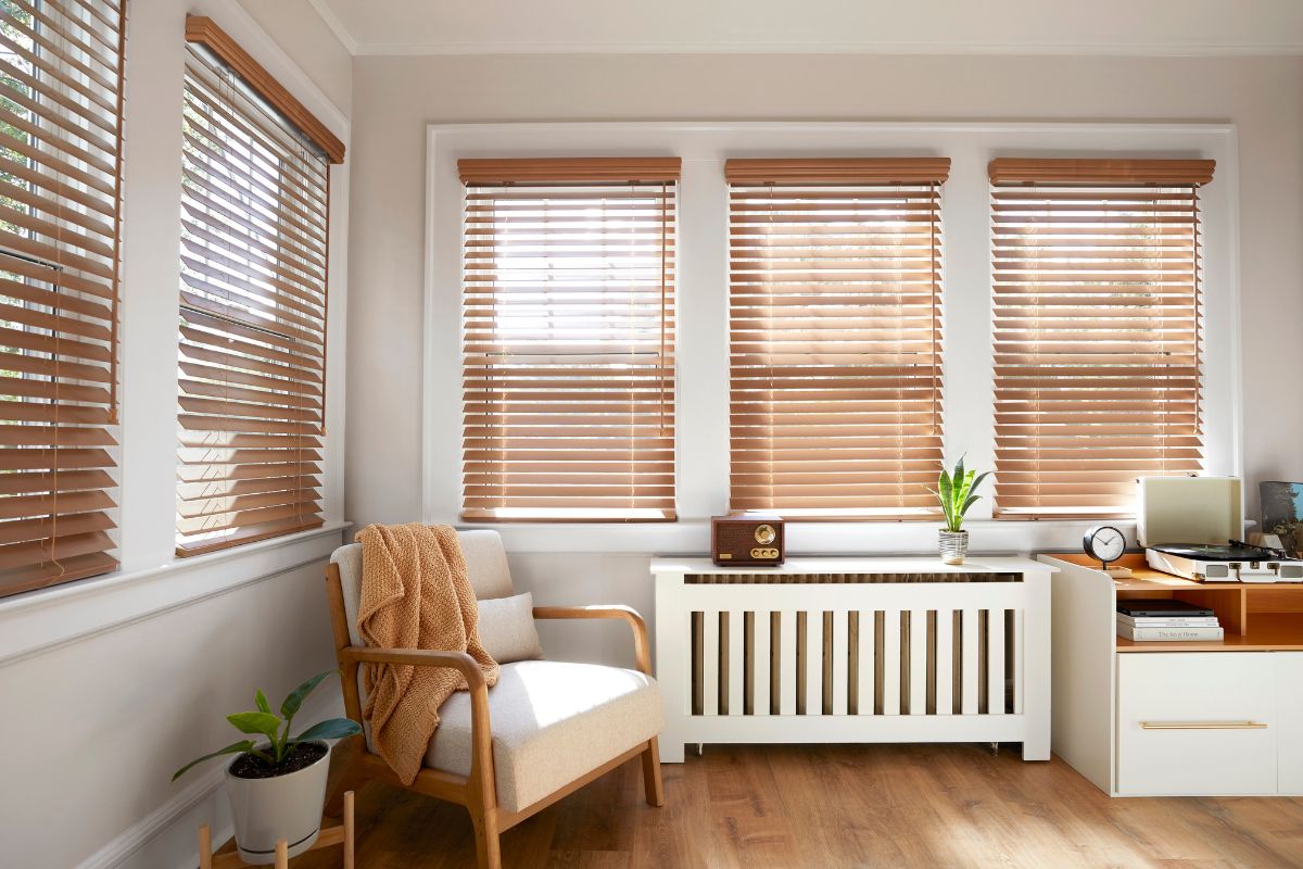 rèm gỗ phù hợp phong cách Bắc Âu Scandinavian tông sáng