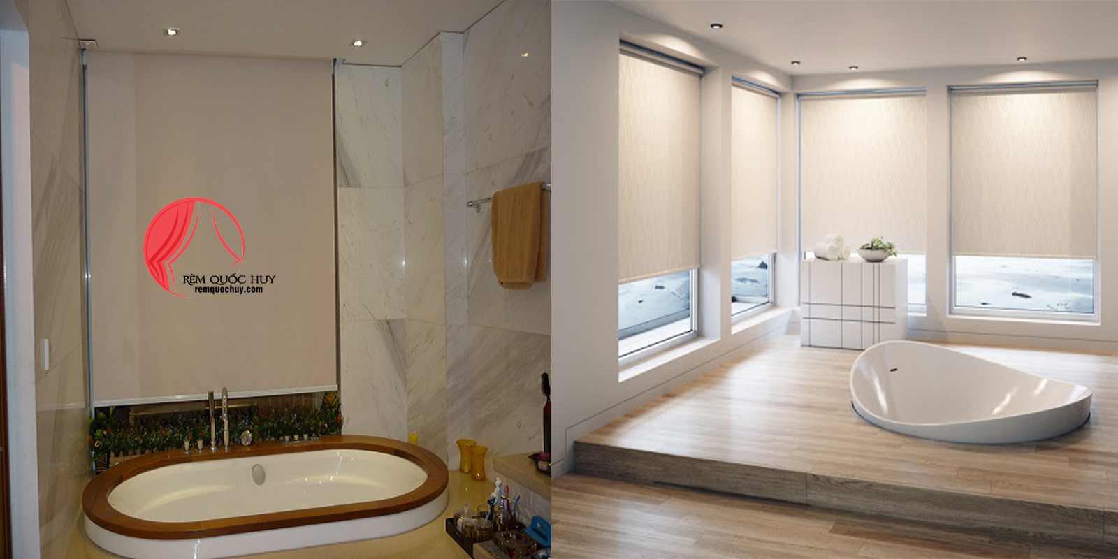 Rèm cuốn cản nắng giữ ánh sáng dịu nhưng không nóng